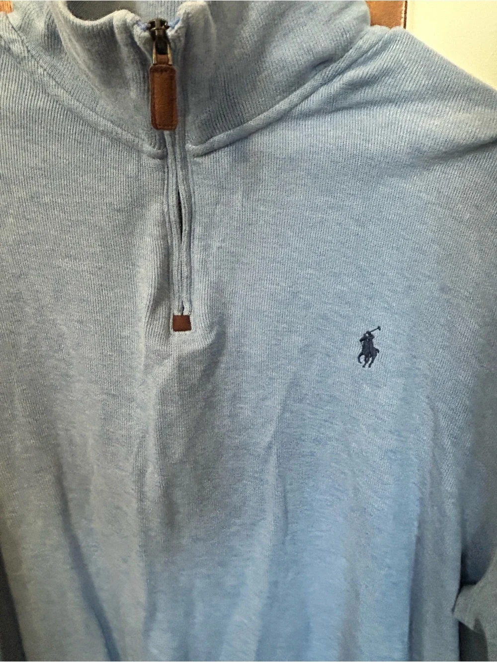Polo by Ralph Lauren Light Blue Quarter-Zip Pullover
